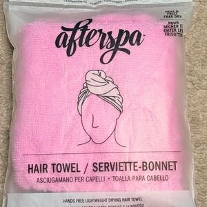 AFTERSPA Pink Hair Towel- Lightweight Microfiber Hair Wrap HEAT & FRIZZ FREE DRY